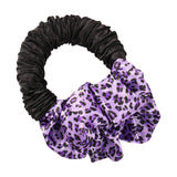 Maxbell Sleep Heatless Hair Curler Headband Wave Tools Headband Purple Leopard print