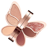 Maxbell Portable 6 Color Butterfly Eyeshadow Palette Shimmer Matte Chocolate Mousse