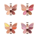 Maxbell Portable 6 Color Butterfly Eyeshadow Palette Shimmer Matte Chocolate Mousse