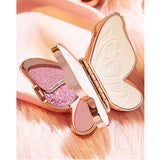 Maxbell Portable 6 Color Butterfly Eyeshadow Palette Shimmer Matte Chocolate Mousse