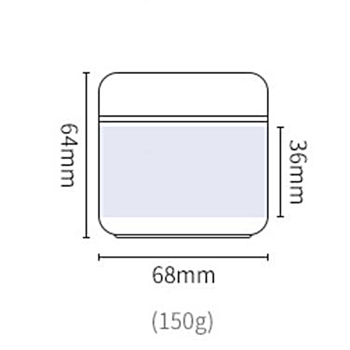 Maxbell Set of 10 Refillable Jars Empty Cosmetic Containers Bottle 150g 6.4x6.8cm