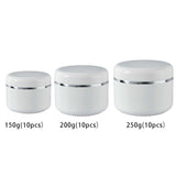 Maxbell Set of 10 Refillable Jars Empty Cosmetic Containers Bottle 150g 6.4x6.8cm