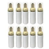 Maxbell 10x Foaming Pump Bottles 2 oz for Moisturizers Lash Cleanser Soap White Gold