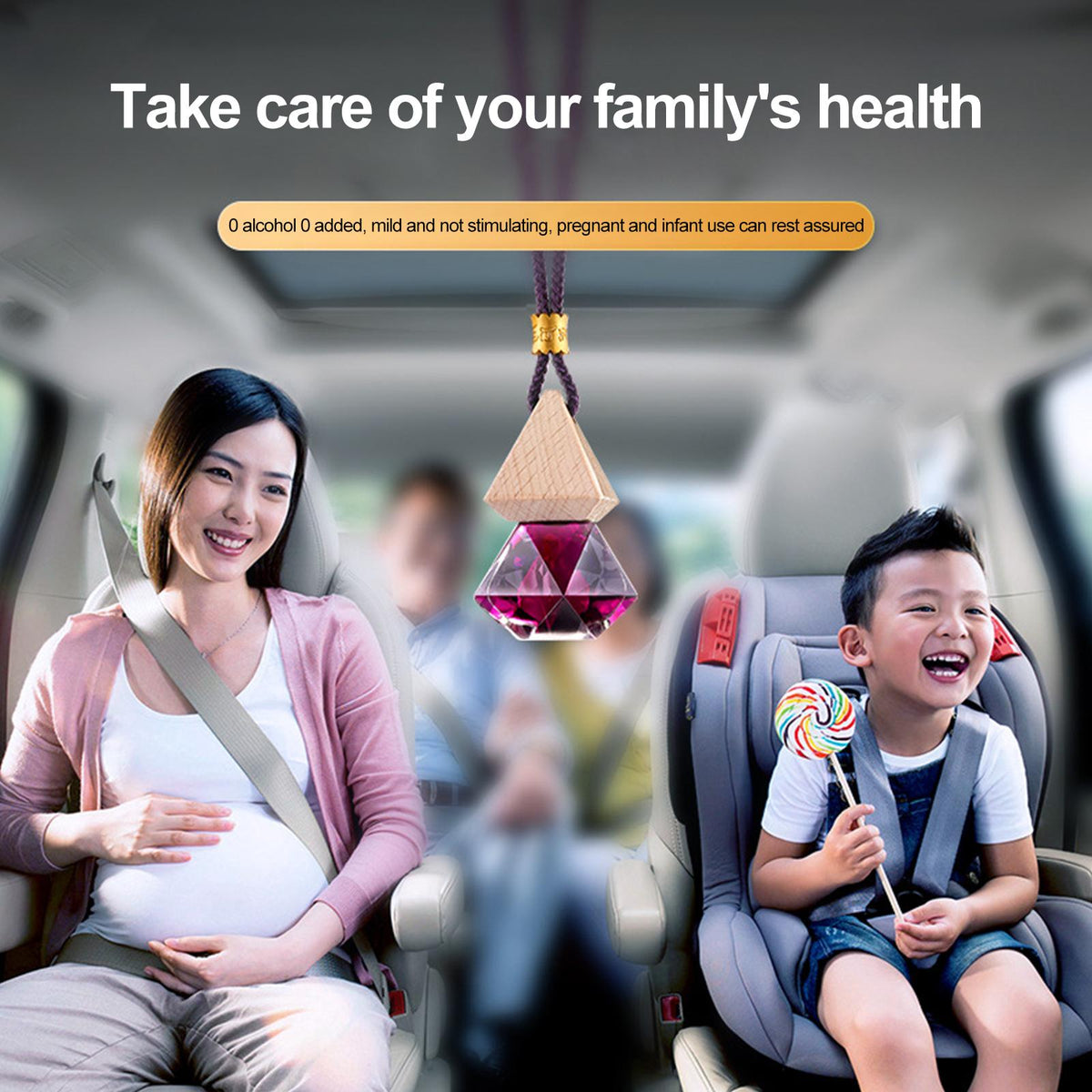 Maxbell 10ml Car Perfume Pendant Universal Simple Pendant for Automotive Women Gifts purple