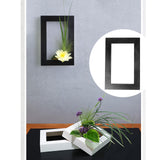 Maxbell Modern Wall Planter Plant Hanger Hanging for Air Plants Black 30x20x4.5cm