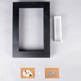 Maxbell Modern Wall Planter Plant Hanger Hanging for Air Plants Black 30x20x4.5cm