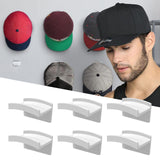 Maxbell 6x Self Adhesive Hat Hook For Wall Baseball CAPS Holder Sticky Rack Hanger