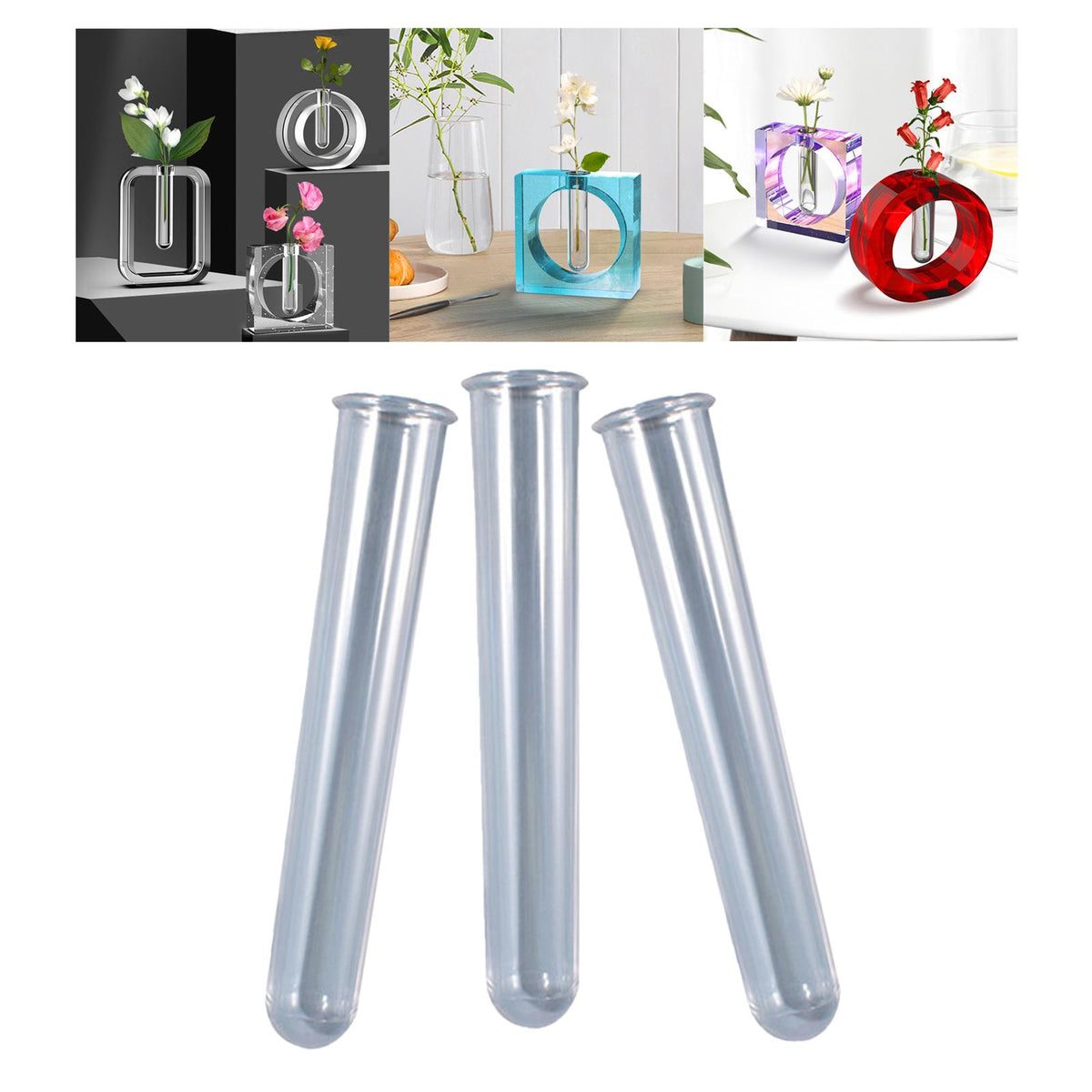 Maxbell Flower Silicone Molds Tools Portable Easy to Clean for Mother'S Day Beginner Test Tubes