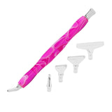 Maxbell 7 Pieces Resin Diamond Painting Pen Kit Diamond Art Pen Purple Silver