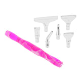 Maxbell 7 Pieces Resin Diamond Painting Pen Kit Diamond Art Pen Purple Silver