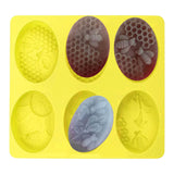 Maxbell 3D Bee Silicone Soap Molds For Honeycomb Soap Making Candle Wax Resin Mold Yellow