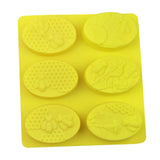 Maxbell 3D Bee Silicone Soap Molds For Honeycomb Soap Making Candle Wax Resin Mold Yellow