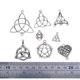 Maxbell 48Pcs Celtic Knot Charms Connector DIY Pendants Earrings for Jewelry Making