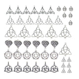 Maxbell 48Pcs Celtic Knot Charms Connector DIY Pendants Earrings for Jewelry Making