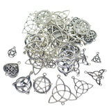 Maxbell 48Pcs Celtic Knot Charms Connector DIY Pendants Earrings for Jewelry Making