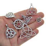 Maxbell 48Pcs Celtic Knot Charms Connector DIY Pendants Earrings for Jewelry Making