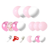 Maxbell 107Pcs Pink Balloon Kit Photo Props for Girl Baby Shower Gender Reveal