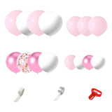 Maxbell 107Pcs Pink Balloon Kit Photo Props for Girl Baby Shower Gender Reveal