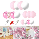 Maxbell 107Pcs Pink Balloon Kit Photo Props for Girl Baby Shower Gender Reveal