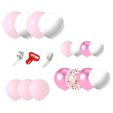 Maxbell 107Pcs Pink Balloon Kit Photo Props for Girl Baby Shower Gender Reveal