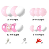 Maxbell 107Pcs Pink Balloon Kit Photo Props for Girl Baby Shower Gender Reveal