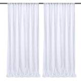 Maxbell 4.9x7ft White Backdrop Curtain Wrinkle Free for Home Wedding Photoshoot