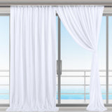 Maxbell 4.9x7ft White Backdrop Curtain Wrinkle Free for Home Wedding Photoshoot