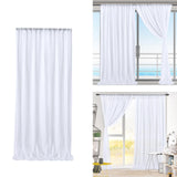 Maxbell 4.9x7ft White Backdrop Curtain Wrinkle Free for Home Wedding Photoshoot