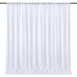 Maxbell 4.9x7ft White Backdrop Curtain Wrinkle Free for Home Wedding Photoshoot