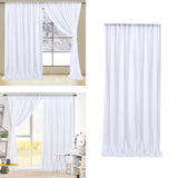 Maxbell 4.9x7ft White Backdrop Curtain Wrinkle Free for Home Wedding Photoshoot