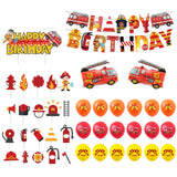 Maxbell 12 inch Fire Truck Theme Birthday Party Balloons for Anniversaries Kids Boys set 1