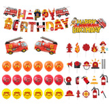 Maxbell 12 inch Fire Truck Theme Birthday Party Balloons for Anniversaries Kids Boys set 1