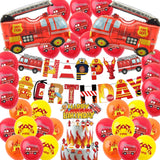 Maxbell 12 inch Fire Truck Theme Birthday Party Balloons for Anniversaries Kids Boys set 1