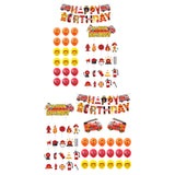 Maxbell 12 inch Fire Truck Theme Birthday Party Balloons for Anniversaries Kids Boys set 1