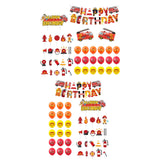 Maxbell 12 inch Fire Truck Theme Birthday Party Balloons for Anniversaries Kids Boys set 1