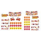 Maxbell 12 inch Fire Truck Theme Birthday Party Balloons for Anniversaries Kids Boys set 1