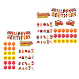 Maxbell 12 inch Fire Truck Theme Birthday Party Balloons for Anniversaries Kids Boys set 1