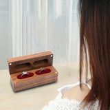 Maxbell Wooden Jewelry Box Organizer for Gift Trinket Jewellery Ring Earrings Red