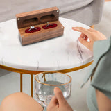 Maxbell Wooden Jewelry Box Organizer for Gift Trinket Jewellery Ring Earrings Red