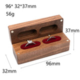 Maxbell Wooden Jewelry Box Organizer for Gift Trinket Jewellery Ring Earrings Red