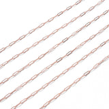 Maxbell Paperclip Chains Link 10M Roll for Jewelry Making Necklace Rose Gold