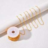 Maxbell Paperclip Chains Link 10M Roll for Jewelry Making Necklace Gold