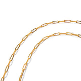 Maxbell Paperclip Chains Link 10M Roll for Jewelry Making Necklace Gold