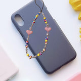 Maxbell Beaded Phone Charms Phone Lanyard Wrist Strap Phone Accessory Decor Pink