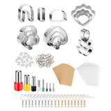 Maxbell 123Pcs Polymer Clay Earring Cutters Set Jewelry Making  Cookie Cutters