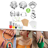 Maxbell 123Pcs Polymer Clay Earring Cutters Set Jewelry Making  Cookie Cutters