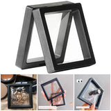 Maxbell 3D Floating Frame Jewelry Storage Box PE Film for Necklace Women Girls 11x11cm