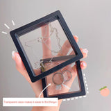 Maxbell 3D Floating Frame Jewelry Storage Box PE Film for Necklace Women Girls 11x11cm