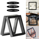 Maxbell 3D Floating Frame Jewelry Storage Box PE Film for Necklace Women Girls 7x7cm