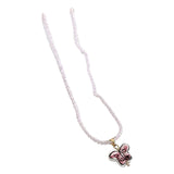 Maxbell Bead Necklace Adjustable with 5.5cm Extension Chain for Party Travel Pink